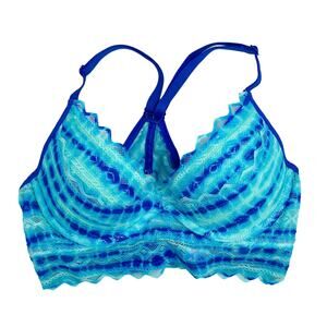 Victoria’s Secret PINK XS Lace Racerback Blue Bra Wired